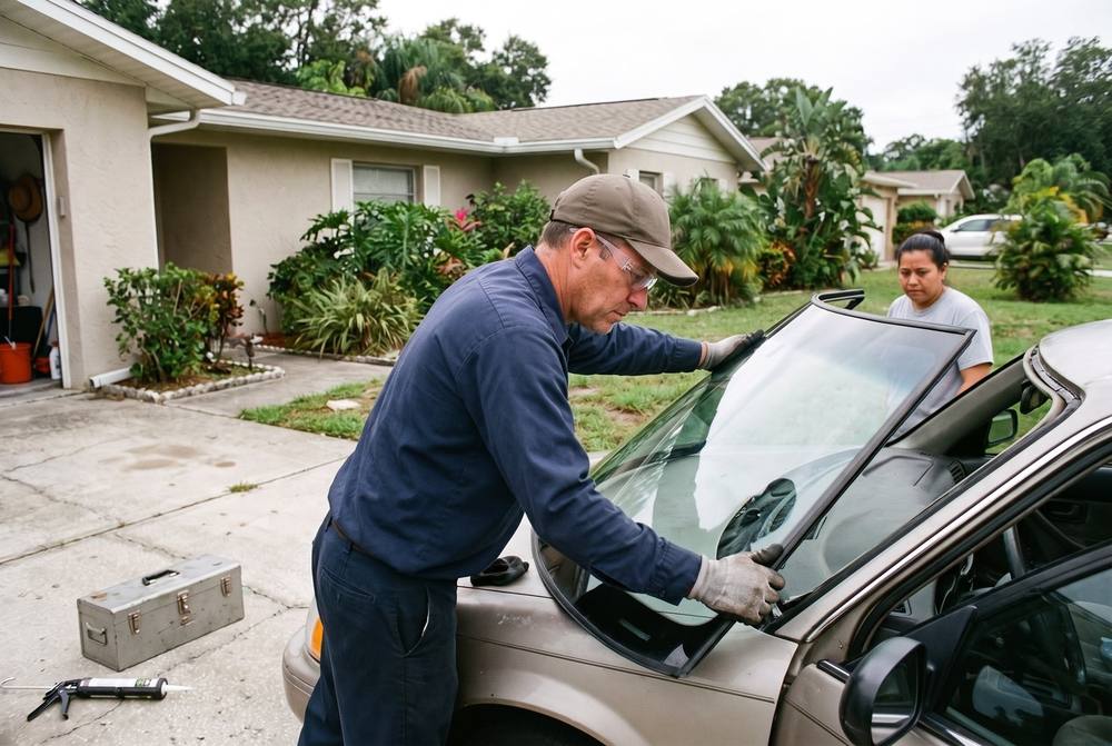 Fitting new windshield